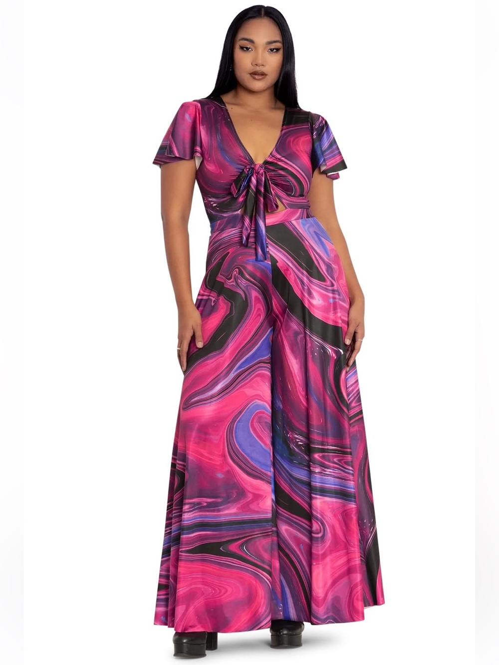 NWOT Blackmilk Rio Jumpsuit Spilled Paint ~ LIMITED Size Medium